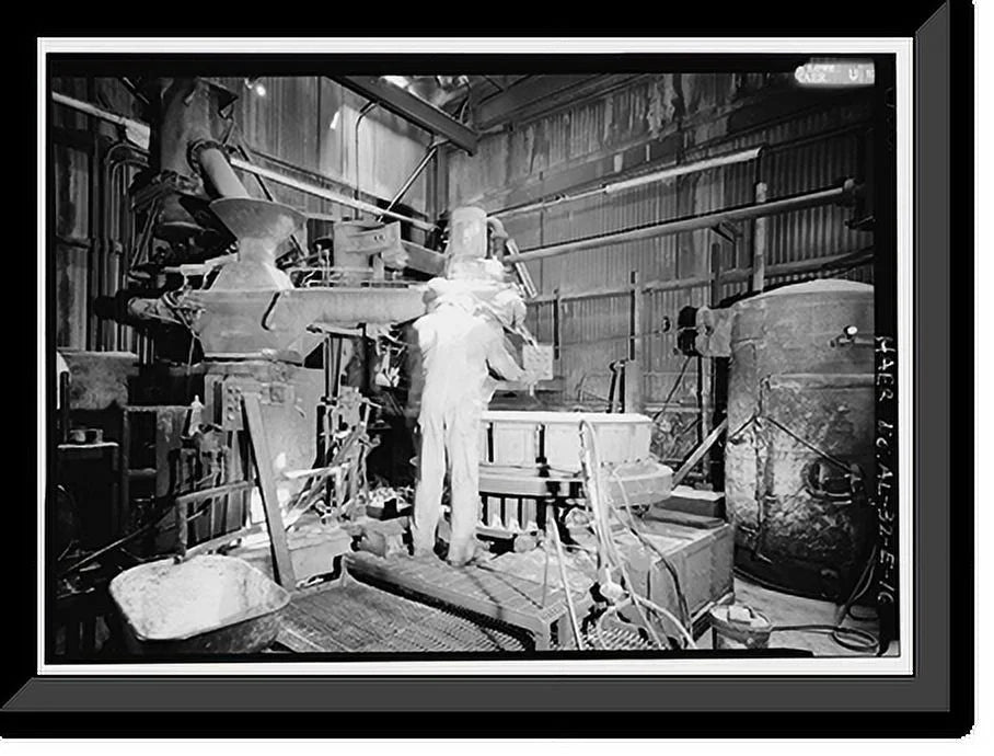 Historic Framed Print, United States Pipe & Foundry Company Plant, Core Making Shop, 2023 St. Louis Avenue at I-20/59, Bessemer, Jefferson County, AL - 16, 17-7/8 x 21-7/8