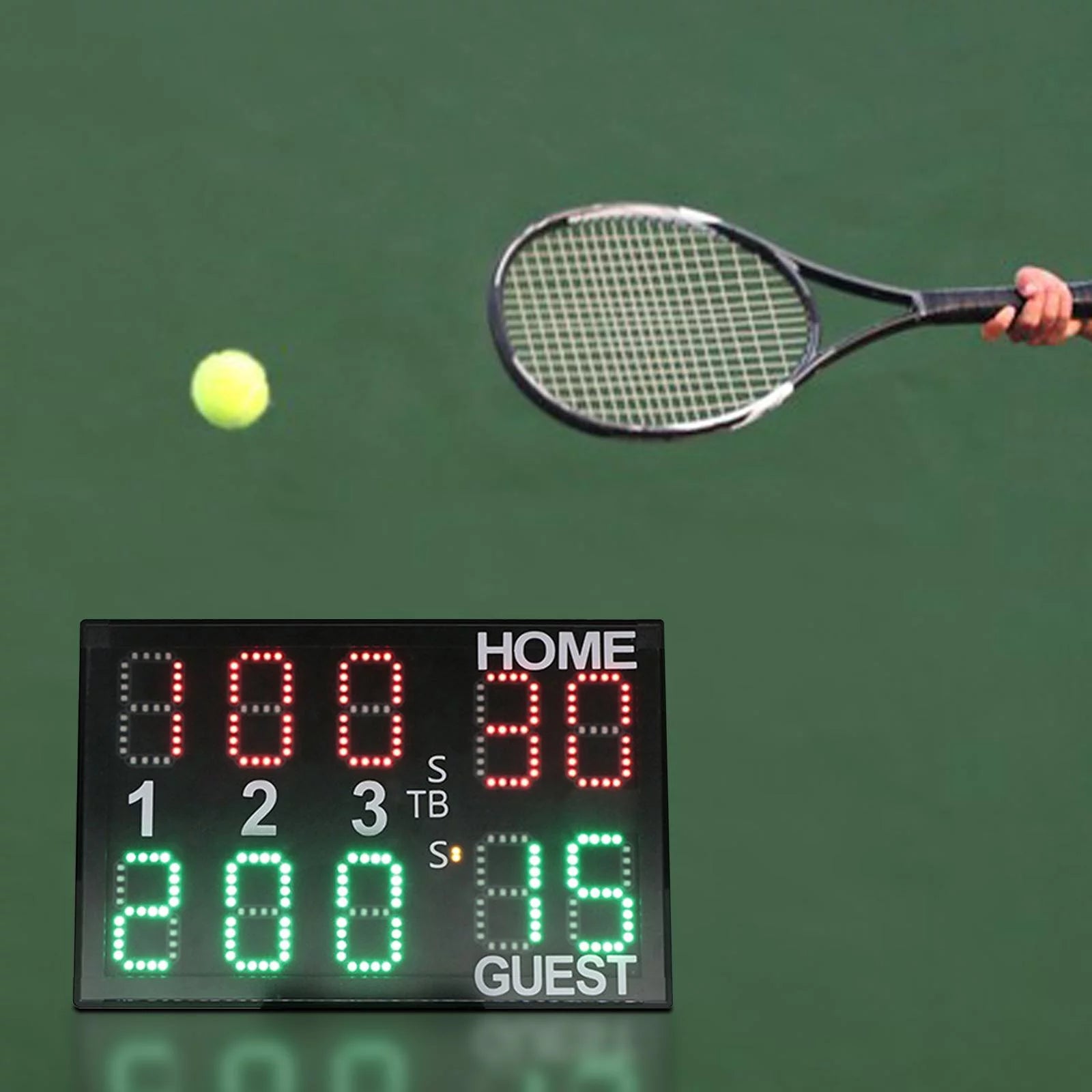 Professional Electronic Tabletop Digital Scoreboard with Remote Score Wall Hanging Score Keeper for Games Indoor Basketball Sports Boxing