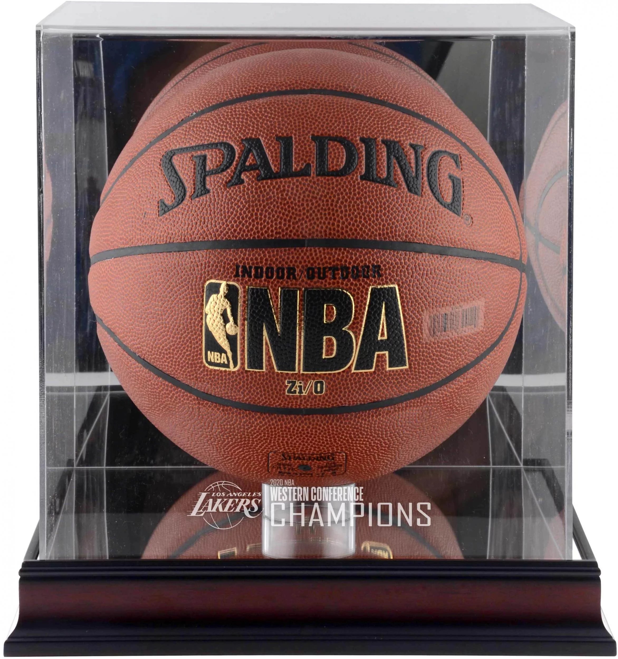 Los Angeles Lakers 2020 Western Conference Finals Champions Mahogany Basketball Display Case