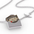Locket Necklace Somebody in Airlie Beach Loves me, Australia in a silver Envelope Neonblond