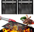 2 Pack Reusable Grilling Bags,for Outdoor Grilling,Non-Stick BBQ Mesh Grilling Bags with Snap Button for Outdoor Grilling,Ideal for Cooking Vegetables,Seafood,Meat,etc,Easy to Clean(12 x 9.6 inches)