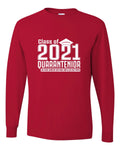 Adult Class Of 2021 Quarantenior Funny Graduate Quarantine Long Sleeve T-Shirt