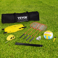BENTISM Outdoor Volleyball and Badminton Combo Net Set Portable Height Adjustable