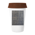 Denim Jean Cowboy Lining Textile Mug Coffee Drinking Glass Pottery Cerac Cup Lid