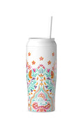 The Pioneer Woman 17oz Folk Geo Stainless Steel Cooler Tumbler, White