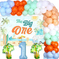 Surf Theme Birthday Party Decorations for Boys, the Big One Surfer 1st Birthday Decorations - Boho Pastel Balloon Garland the Big One Backdrop Number 1 Balloon for Retro Surf Summer Surfing Birthday