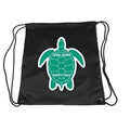 San Juan Puerto Rico Souvenir Cinch Bag with Drawstring Backpack Tote Beach Bag Green Turtle Design