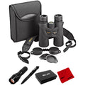 Nikon 16031 Prostaff 3S 10x42 Binoculars Bundle with Deco Gear Tactical Flashlight and Tactical Pen Set with Water/Shockproof Case and 6 x 6 inch Microfiber Cleaning Cloth