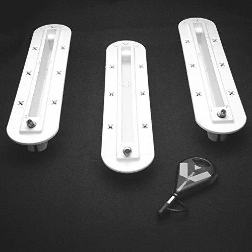 Dorsal Thruster Surfboard Fin Box Set [Black - White]