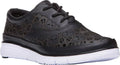 Women's Propet Harper Sneaker Black Full Grain Leather 7 B