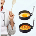 Eggs Rings,2pcs Round Crumpet Ring Egg Ring Stainless Steel Non Stick Fried Eggs Mold Shaper DIY Kitchen Tools Accessory