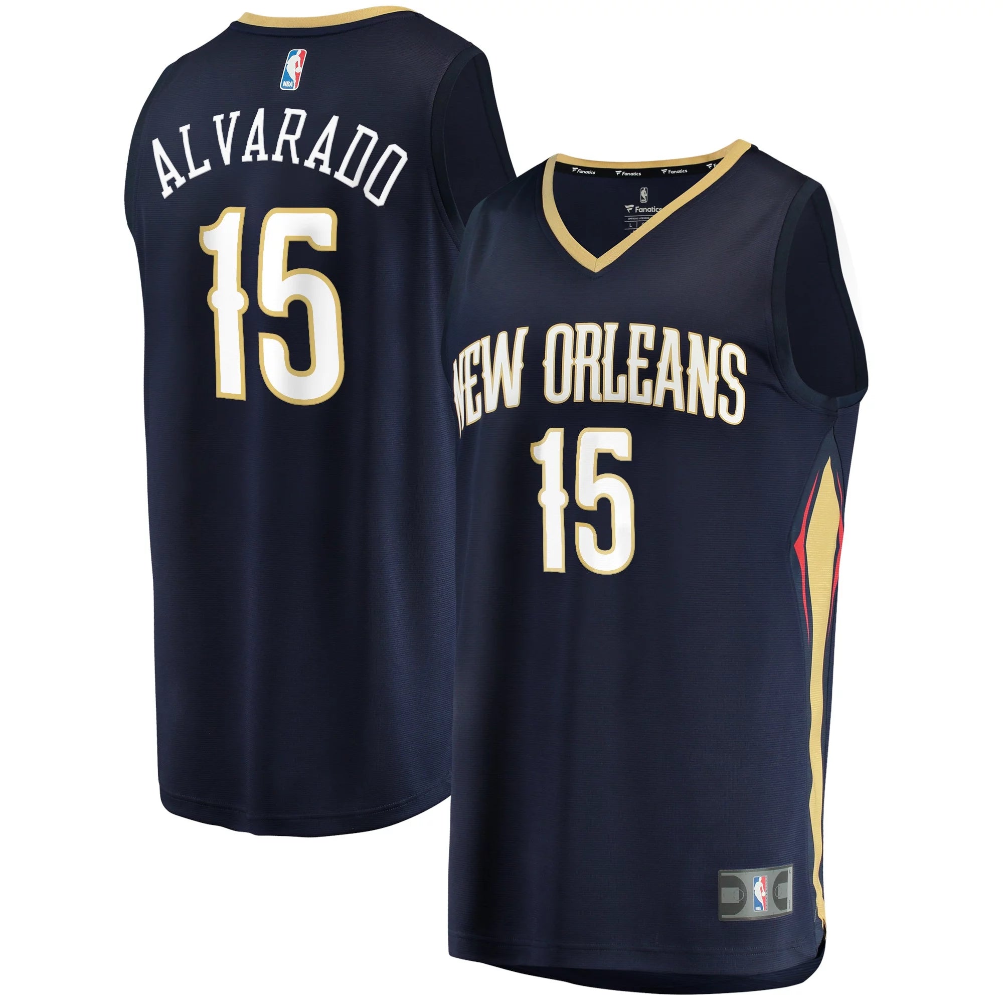 Men's Fanatics Branded Jose Alvarado Navy New Orleans Pelicans Fast Break Replica Jersey - Icon Edition