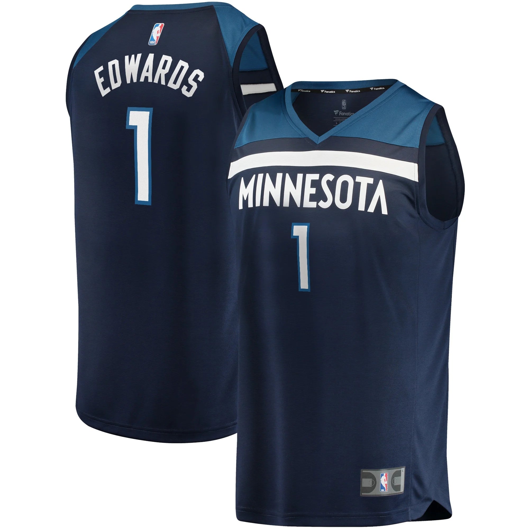 Youth Fanatics Branded Anthony Edwards Navy Minnesota Timberwolves 2021/22 Fast Break Replica Jersey - Icon Edition