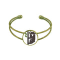 Outline Australia Koala and Eucalypt Bracelet Bangle Retro Open Cuff Jewelry