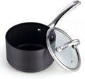 Cooks Standard 3-Quart Hard Anodized Nonstick Saucepan with Lid, Black