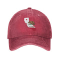 ZICANCN Adjustable Baseball Cap Women, California Bear Flag Map Hats for Men Adult Washed Cotton Denim Baseball Caps Fashion, Red
