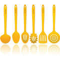 Culinary Couture Silicone Cooking Utensils Set Heat Resistant Kitchen Essentials Set of 6 Yellow