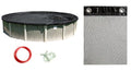 Buffalo Blizzard 15' Round Swimming Pool Deluxe Plus Blue/Black Winter Cover with Leaf Net