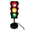 Kicko Traffic Light Lamp with Base - Mini Stop Light Lamp, Blinking - Decoration for Kids
