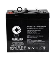 SPS Brand 12V 55 Ah Replacement Battery for Rascal 2 Seat Cycle Chair 22NF (Terminal i4) (1 Pack)