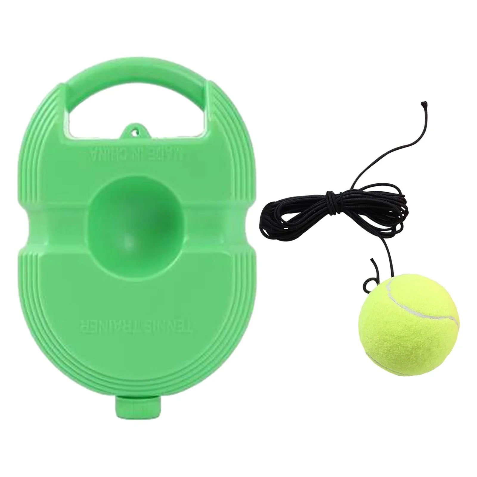 Tnarru Tennis Trainer Tennis Practice Device Portable Tennis Ball with String Tennis Training Gear for Kids Adults Beginners Green