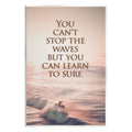 Stupell Industries Motivational Learn to Surf Landscape Painting Unframed Art Print Wall Art, 10 x 15