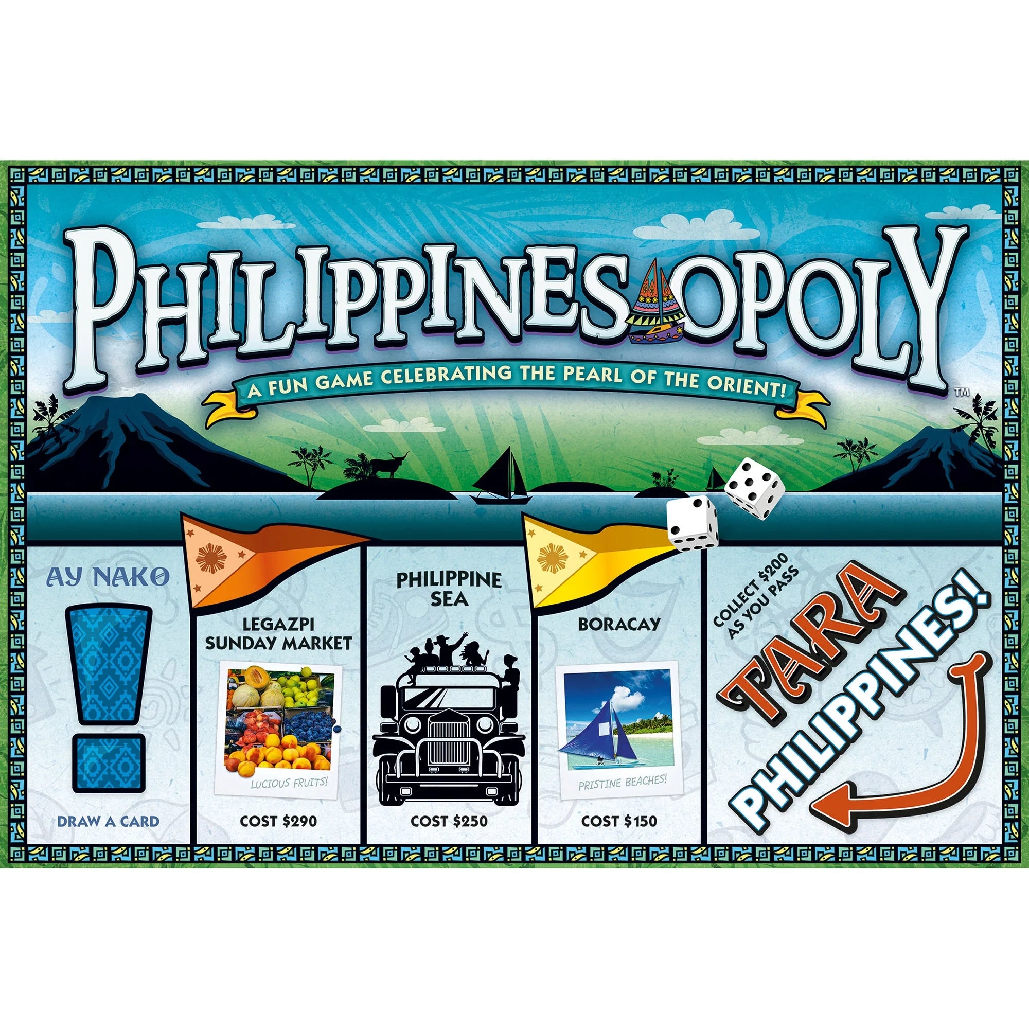 Philippines-Opoly Themed Family Board Game, 2-6 Players