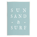 Stupell Industries Sun Sand & Surf Phrase Inspirational Painting Unframed Art Print Wall Art, 10 x 15