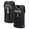 Men's Fanatics Branded Victor Wembanyama Black San Antonio Spurs Fast Break Player Jersey - Statement Edition