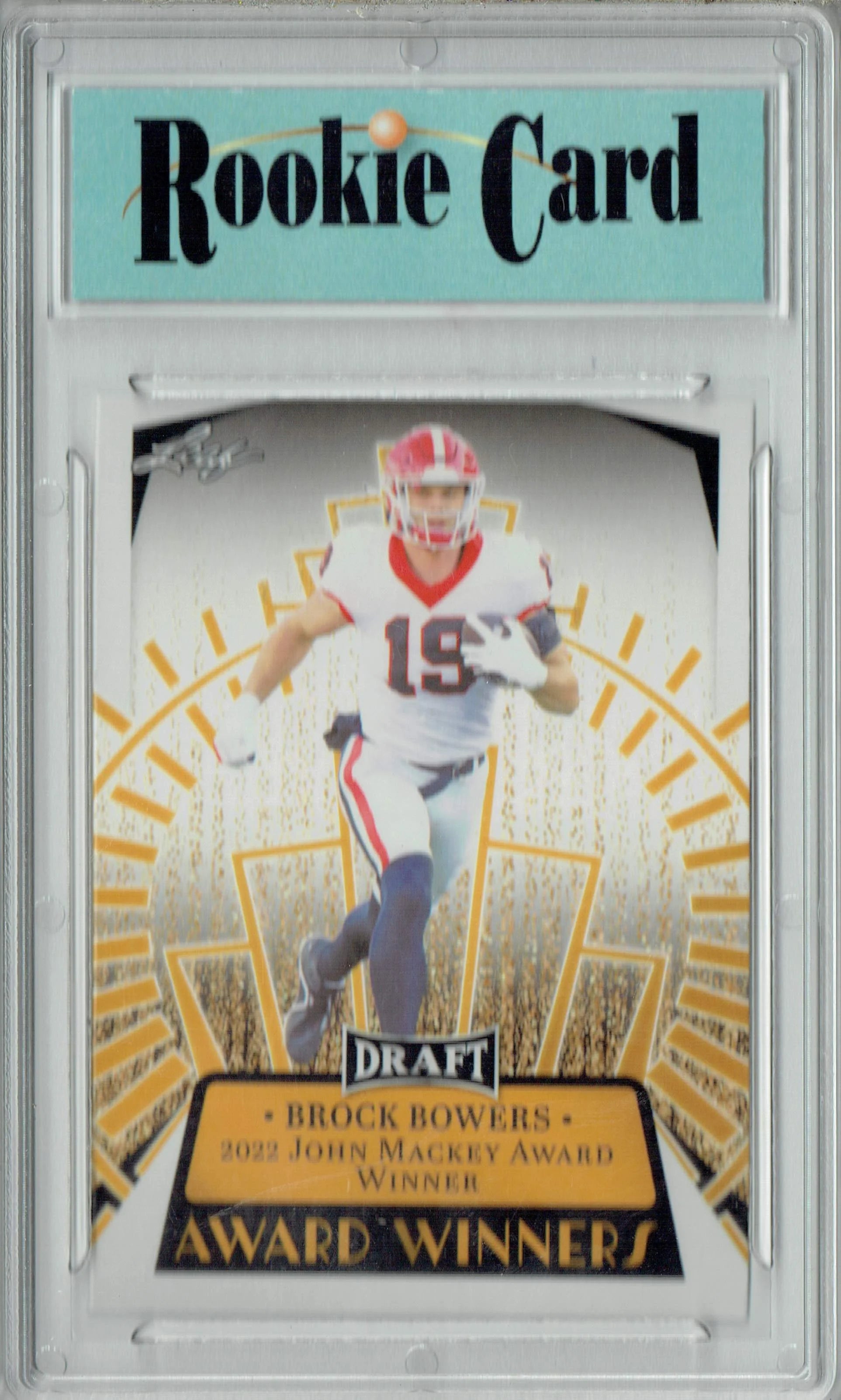 Certified Mint+ Brock Bowers 2023 Leaf Football #13 Award Winners Rookie Card