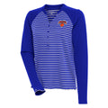 Women's Antigua  Royal New York Knicks Maverick Long Sleeve Henley T-Shirt