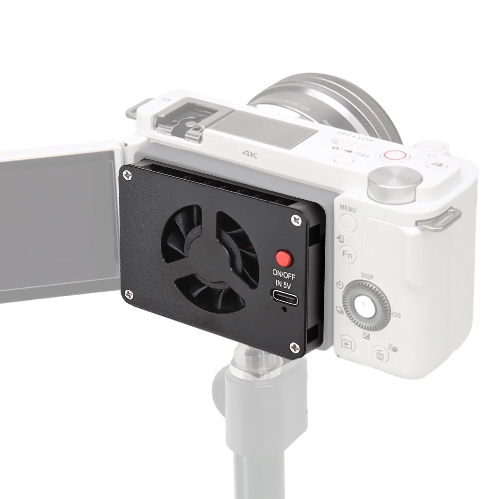 Dcenta Camera Semiconductor Radiator with Smart Cooler Fan, Fast Heat Dissipation, 2-Level Speed Adjustment - Compatible with ZV-E10
