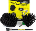 Grill Brush - Drill Brush Power Scrubber - Black Ultra-stiff BBQ Cleaning Kit with Long Reach Extension - for Electric Smokers, Gas Grills, Charcoal Grills, and Fireplace Grates - Safe No-Wire Design