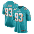 Men's Nike Trey Flowers Aqua Miami Dolphins Game Player Jersey