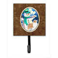 Carolines Treasures  Snowman with Australian Shepherd Leash Or Key Hook