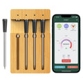 Andoer Barbecue thermometer,4 Probes Meat Smart App 4 Bt Smart App And Waterproof Type-c 98ft Wireless Meat Thermometer 98ft Wireless App 4 Probes Meat Thermometer And Type-c Thermometer Mizuh Rusuo