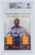 Kobe Bryant Los Angeles Lakers Autographed 2010-11 Panini National Treasures Triple Relic #7 #26/30 BGS Authenticated 9/10 Card - 9,9,9.5,8.5 Subgrades - Fanatics Authentic Certified