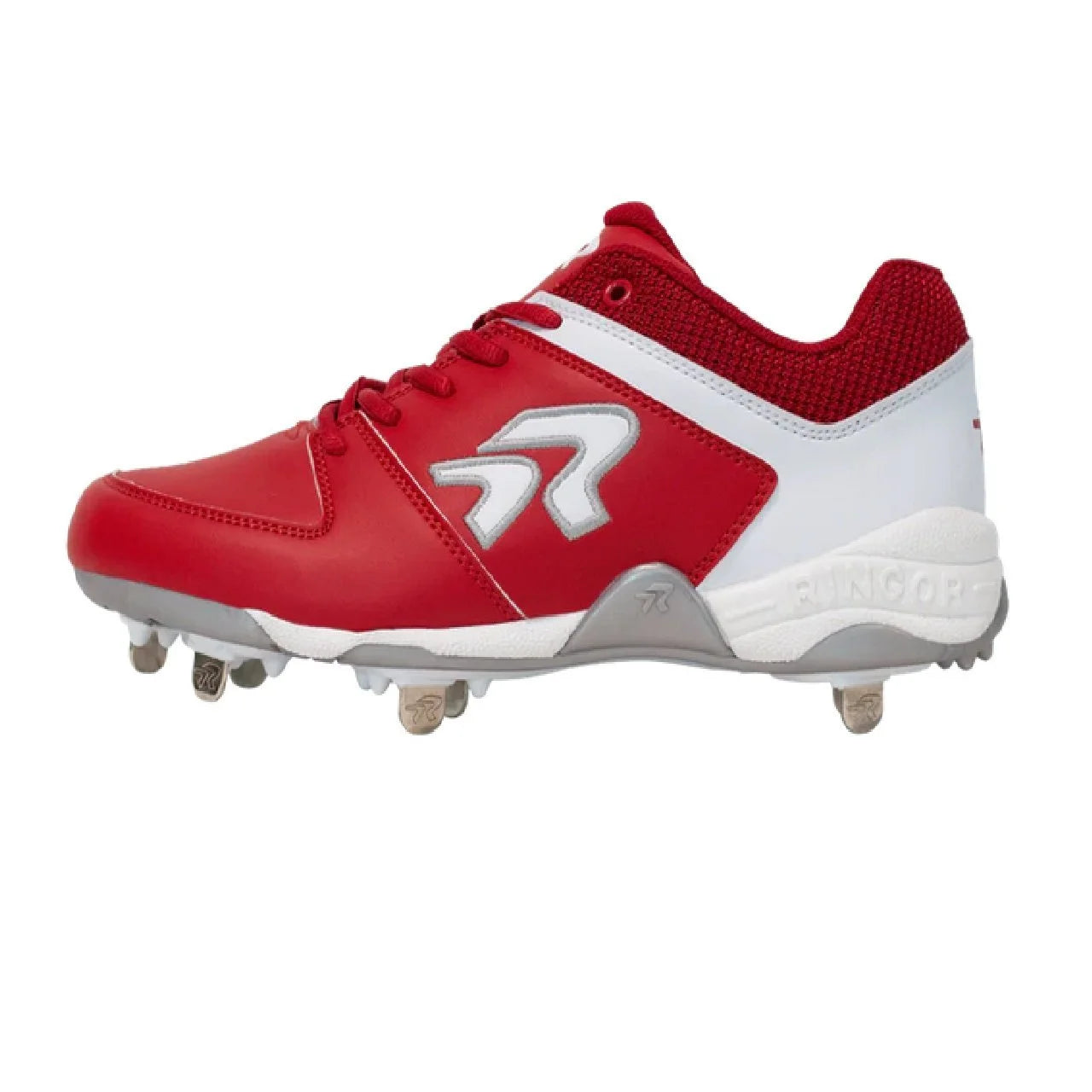 Ringor Flite Women's Softball Spikes Red | White Size 8