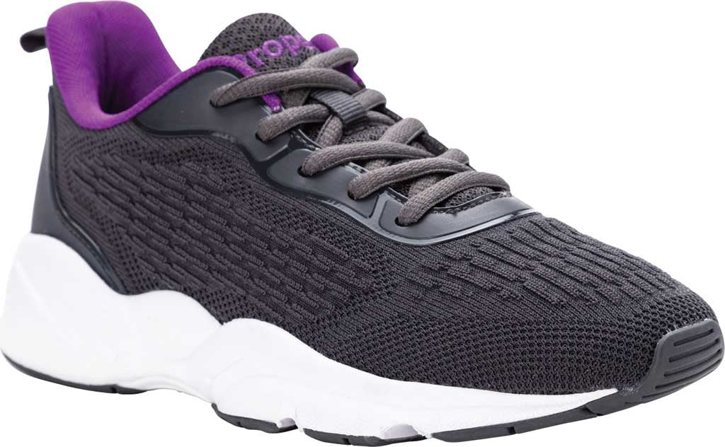 Women's Propet Stability Strive Sneaker Grey/Purple Knit Mesh 9 D