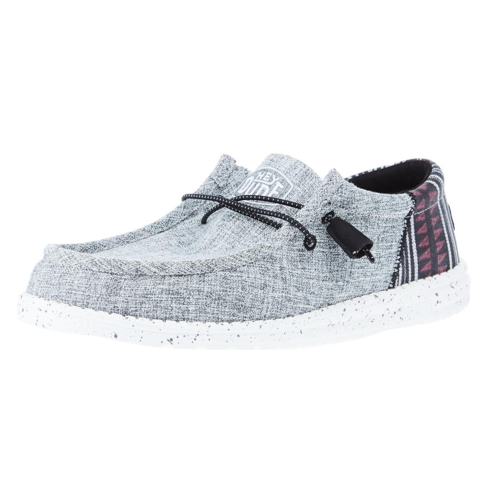 Mens Hey Dude Wally Funk Jacquared Black Aztec Casual Shoe