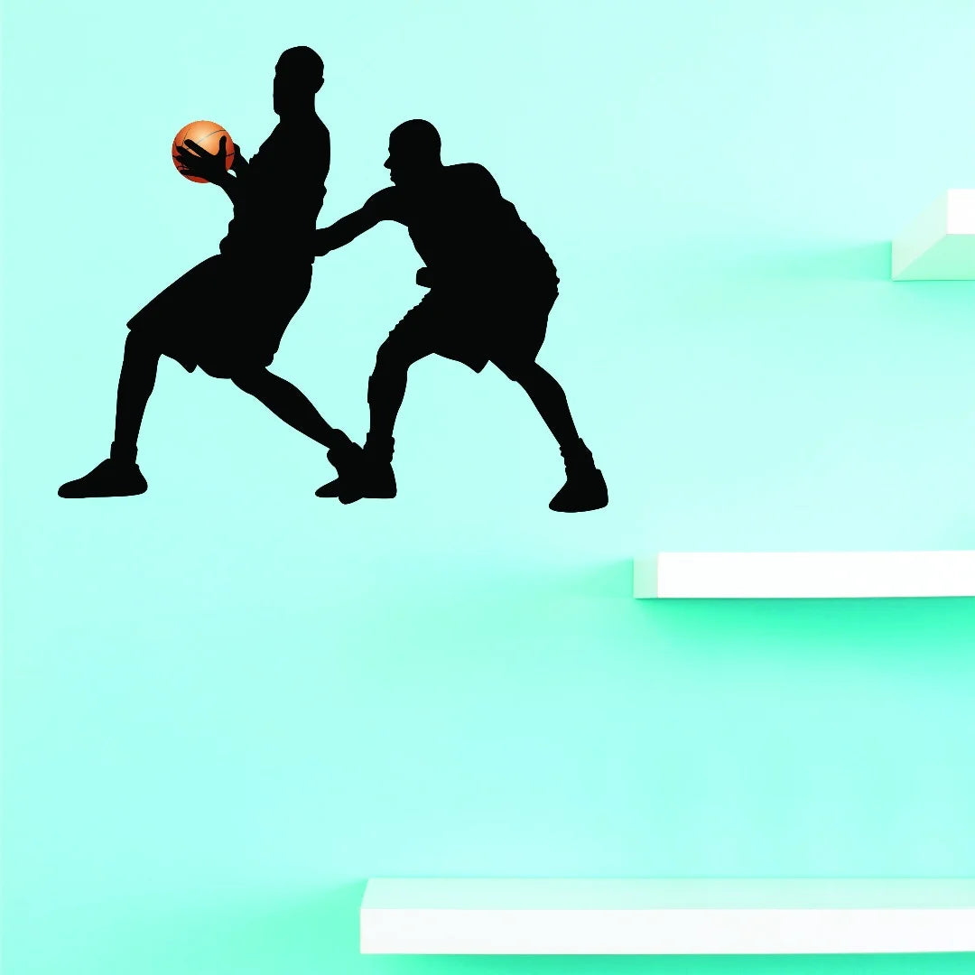 Basketball Play Win Finals Playoffs Boy Girl Vinyl Wall Decal - 20x40 Inches