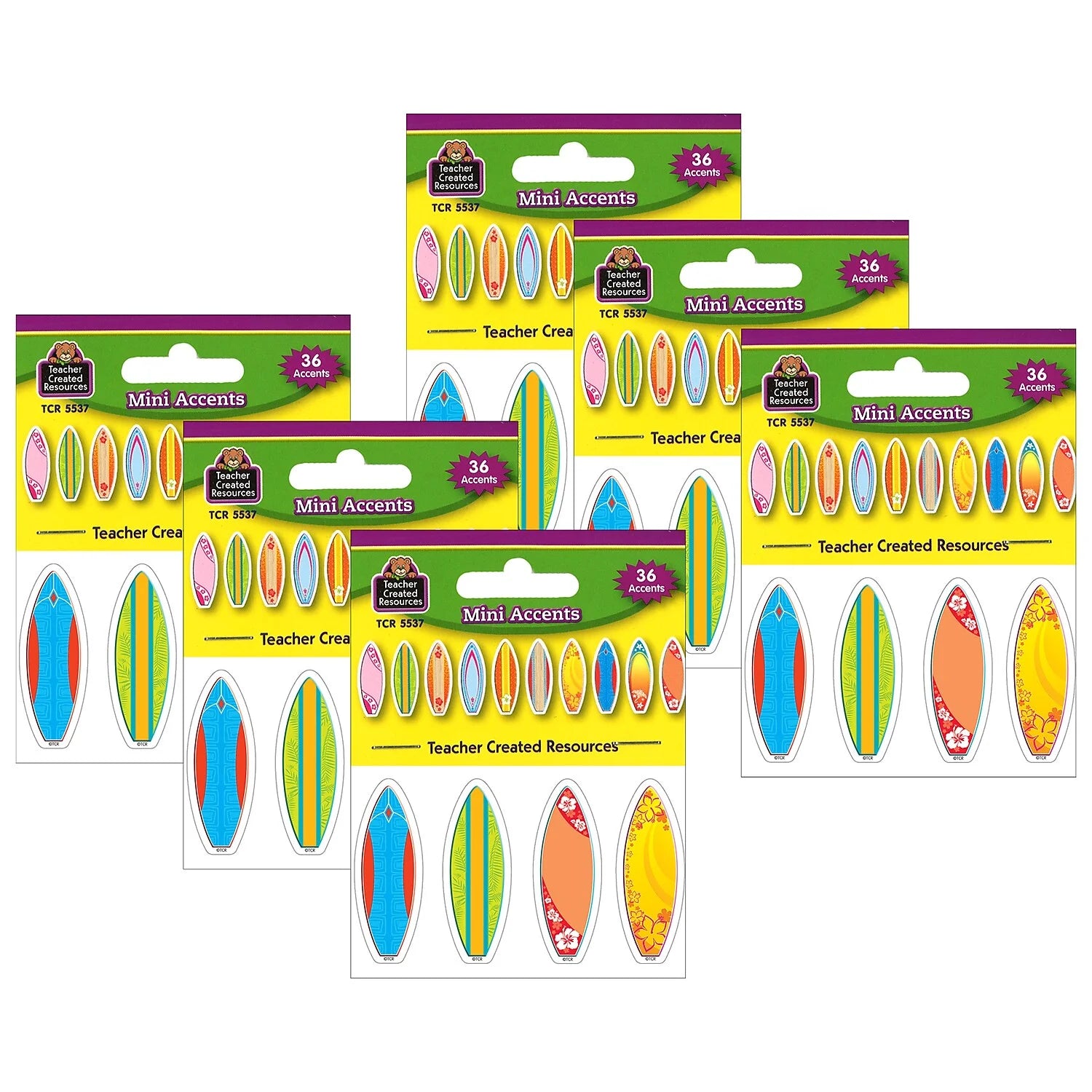 Teacher Created Resources Surfboards Mini Accents, 216 Pieces