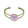 Australia Koala Image Cartoon Illustration Bracelet Bangle Retro Open Cuff Jewelry
