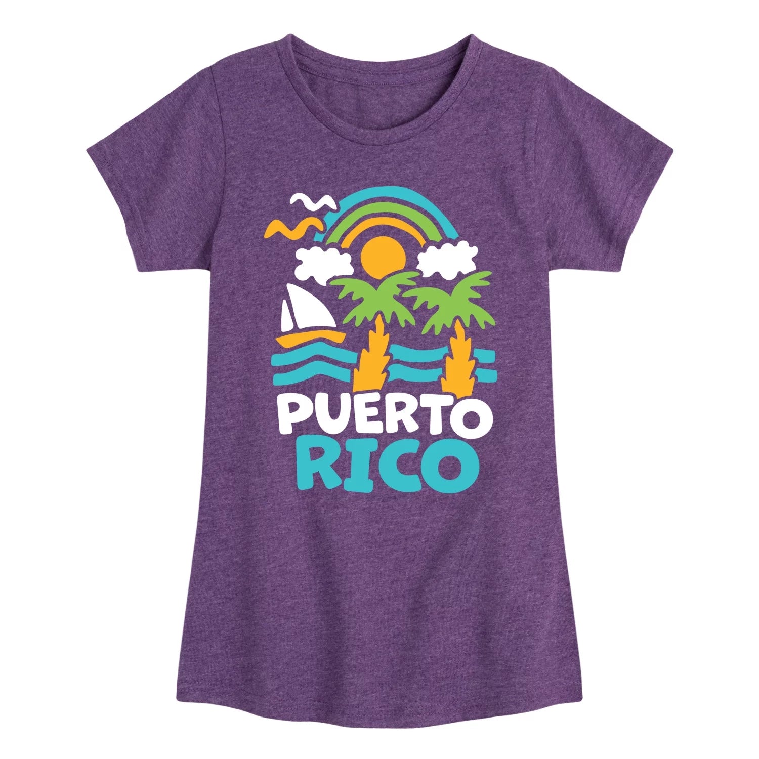 Instant Message - Puerto Rico - Toddler & Youth Girls Short Sleeve Graphic T-Shirt