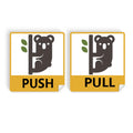 Outline Australia Koala and Eucalypt Push Pull Door Sign Vinyl Stickers Shop