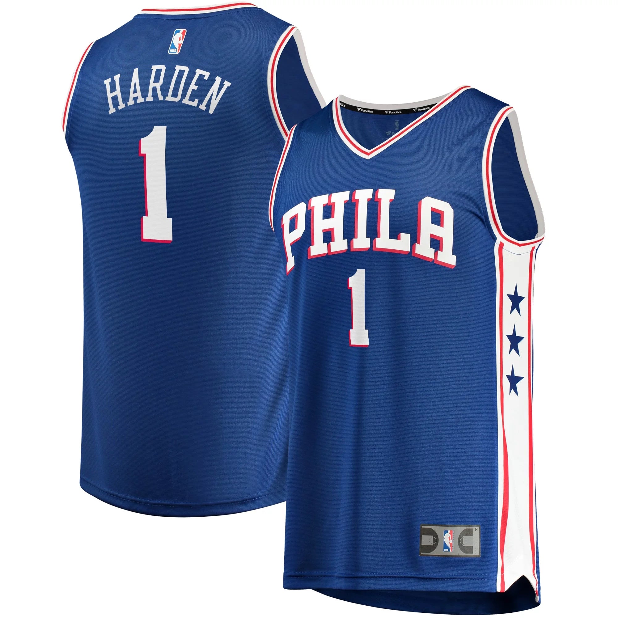 Men's Fanatics Branded James Harden Royal Philadelphia 76ers Fast Break Replica Player Jersey - Icon Edition