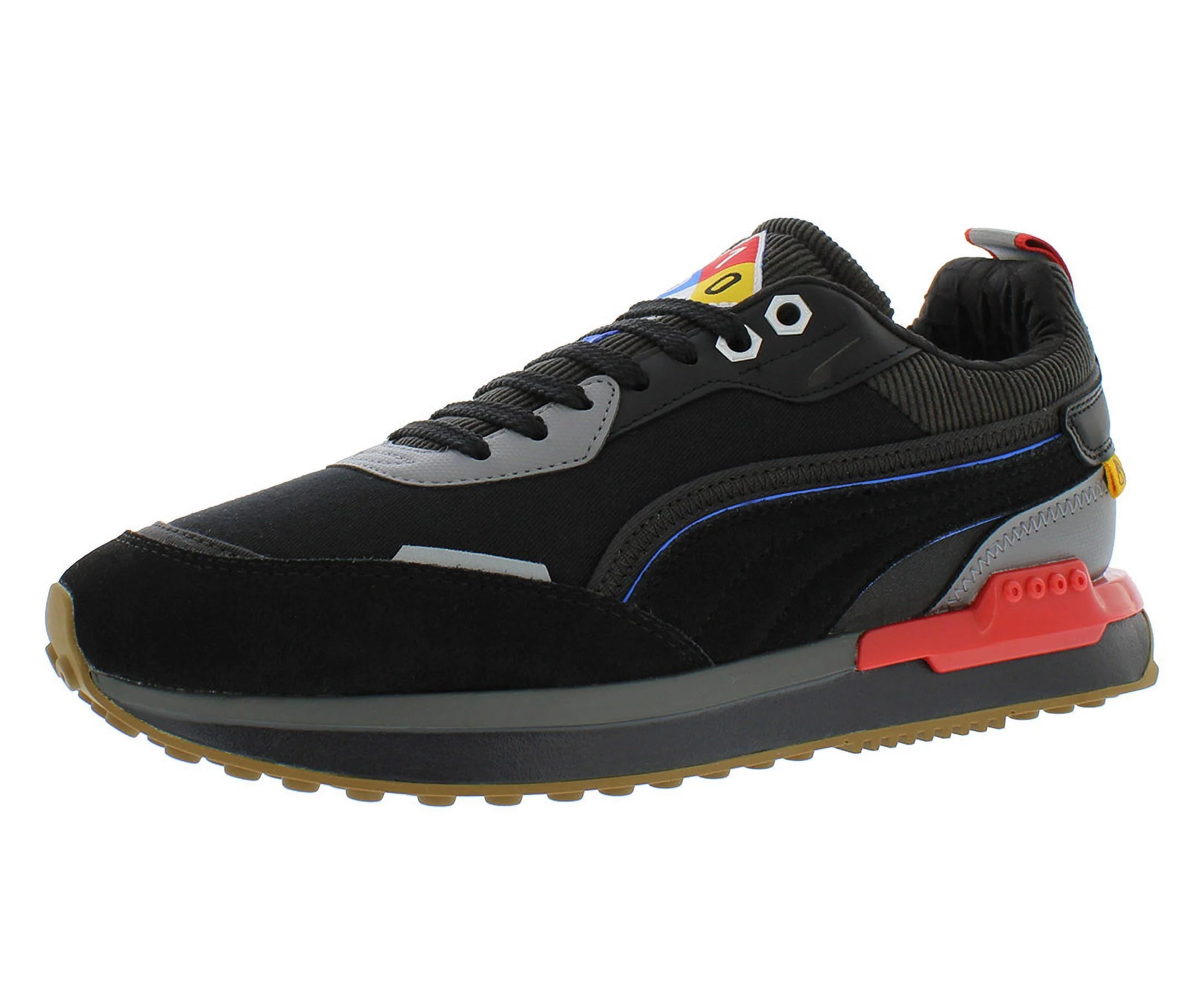 Puma City Rider Street By Nature Mens Shoes Size 14, Color: Puma Black/Phantom Black/Castle Rock/High Risk Red
