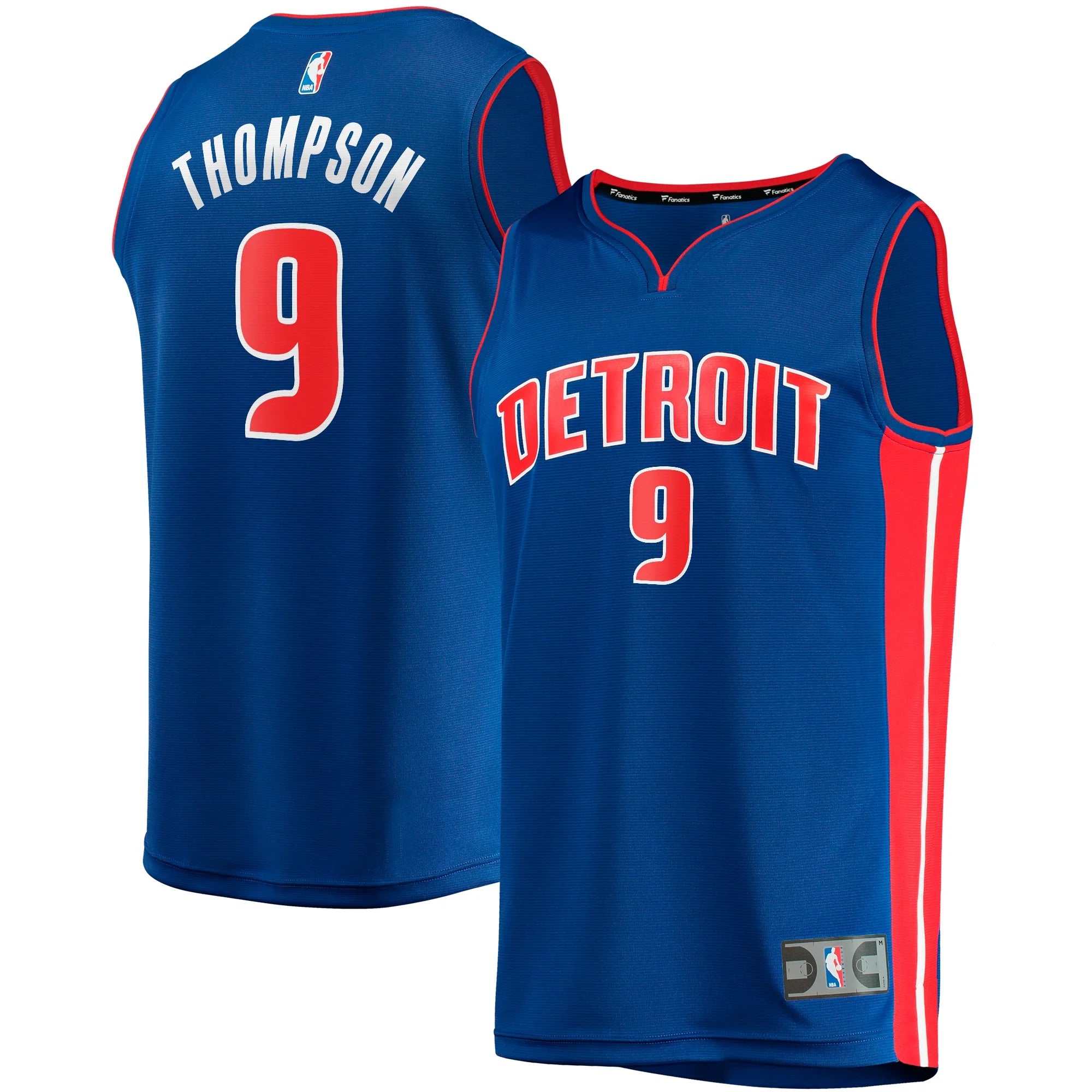 Men's Fanatics Branded Ausar Thompson Royal Detroit Pistons  Fast Break Replica Jersey - Icon Edition