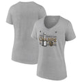 Women's Fanatics Branded  Heather Gray Vegas Golden Knights 2023 Stanley Cup Champions Locker Room Plus Size V-Neck