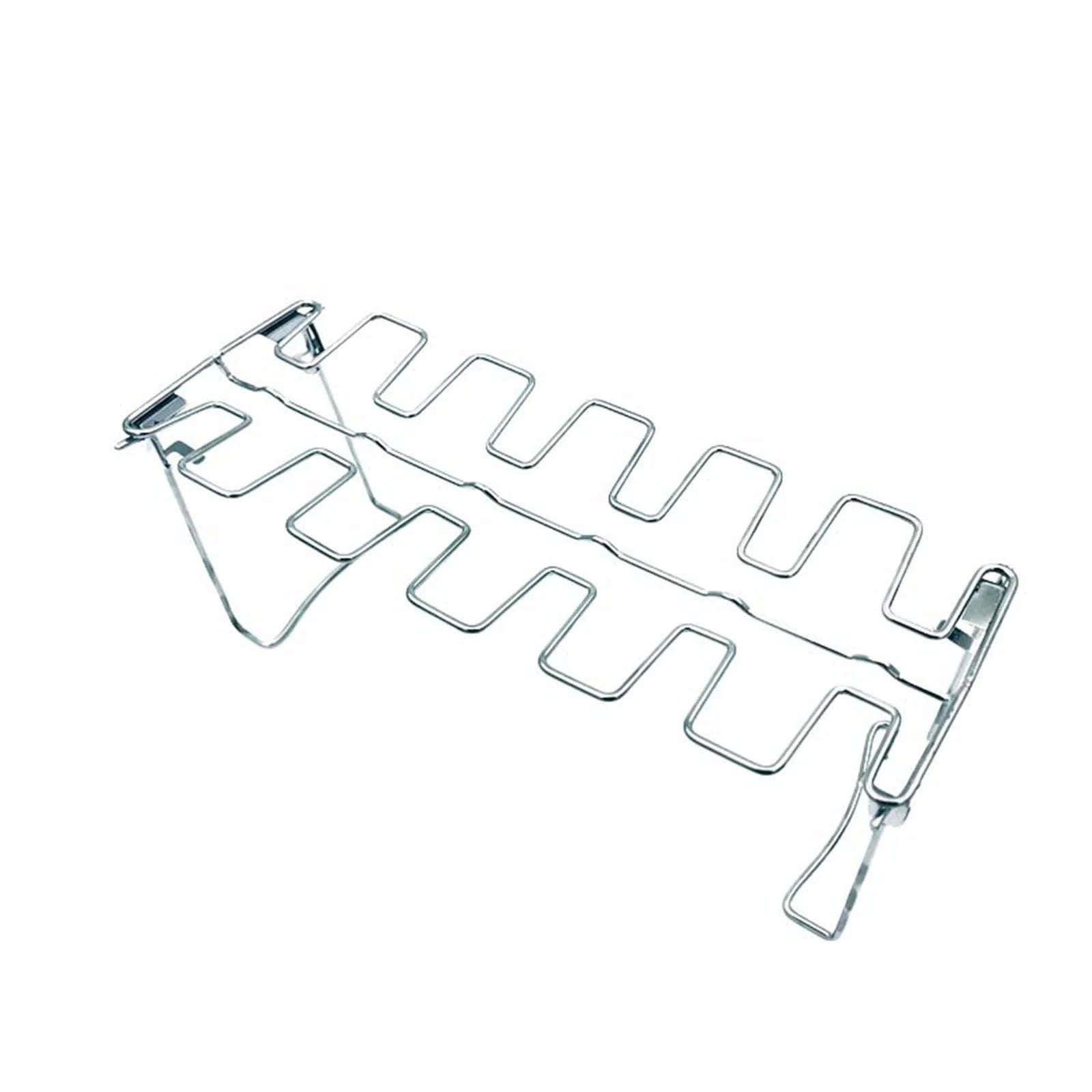 YALFJV Stainless Steel Grill And Tray Foldable Grilled Chicken Leg Stand Outdoor Camping Grilled Chicken Leg Grill BBQ Barbecue Tools Trailblazer Front Grill 15 3/8 Grill Portable Cooking